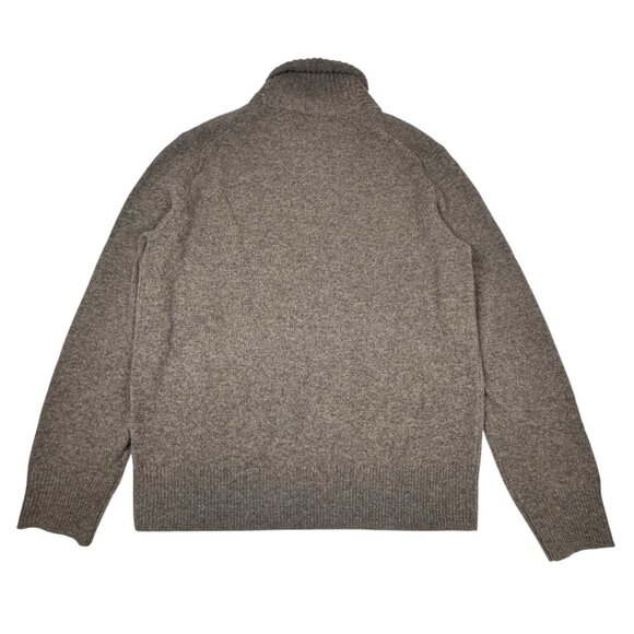 J. Crew 100% Lambswool Sweater Sz M Shawl Collar Light Brown Dad Academia Preppy - Picture 9 of 12